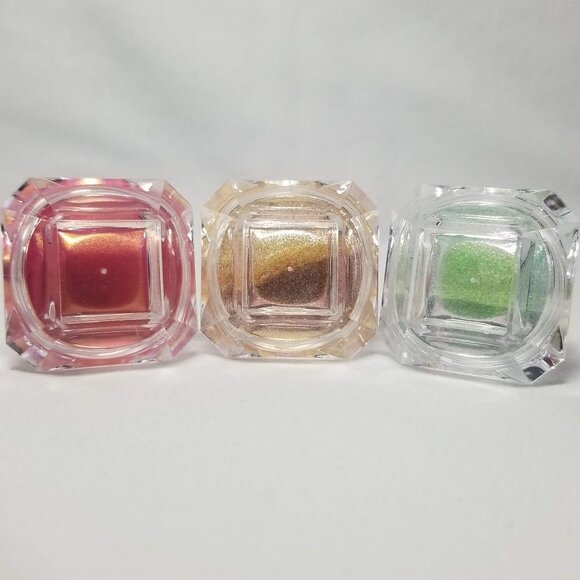 Set of Three Multichrome Eyeshadows - Pink, Champagne, and White - Picture 2 of 14